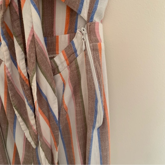 Show Me Your Mumu Val Striped Wide Leg Tie Front Jumpsuit Size Small - Picture 5 of 12